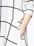 Detail View - Click To Enlarge - CHLOÉ - 'Robe' check peplum dress