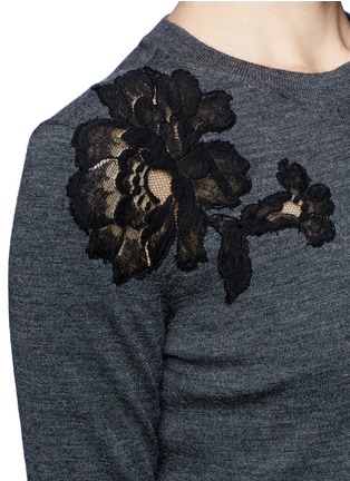 Detail View - Click To Enlarge - LANVIN - Floral lace cardigan