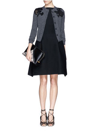 Figure View - Click To Enlarge - LANVIN - Floral lace cardigan