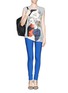 Figure View - Click To Enlarge - STELLA MCCARTNEY - Face embroidery patchwork jersey tunic