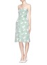 Figure View - Click To Enlarge - JIL SANDER - Techno jacquard strapless dress