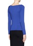 Back View - Click To Enlarge - ARMANI COLLEZIONI - Wrap front drape jersey top