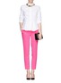Figure View - Click To Enlarge - EMILIO PUCCI - Stretch wool cropped pants