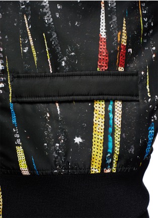Detail View - Click To Enlarge - GIVENCHY - Sequin print puffer bomber jacket