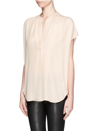 Front View - Click To Enlarge - VINCE - V-neck silk blouse