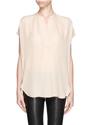 Main View - Click To Enlarge - VINCE - V-neck silk blouse