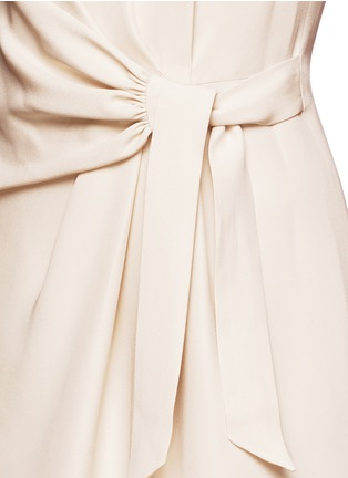Detail View - Click To Enlarge - ARMANI COLLEZIONI - Cady asymmetrical tie knot dress