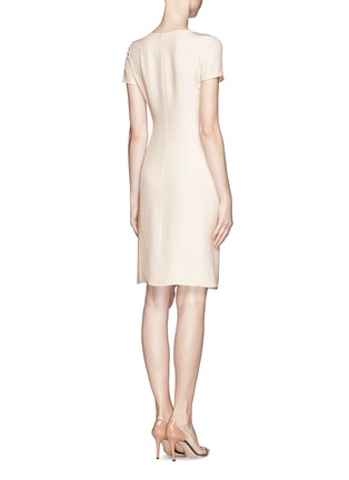 Back View - Click To Enlarge - ARMANI COLLEZIONI - Cady asymmetrical tie knot dress