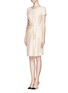 Figure View - Click To Enlarge - ARMANI COLLEZIONI - Cady asymmetrical tie knot dress
