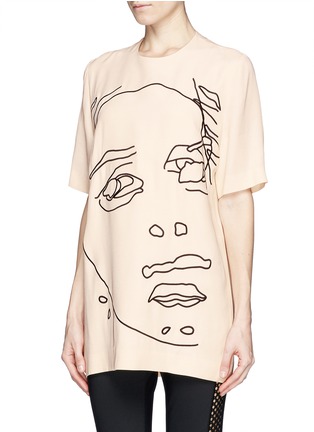 Front View - Click To Enlarge - STELLA MCCARTNEY - Intarsia graphic top