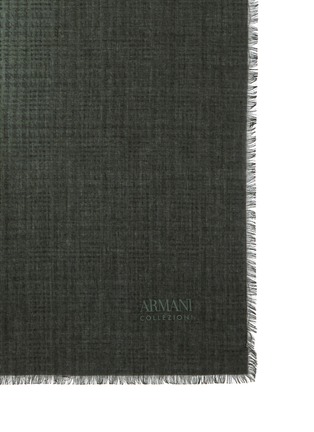Detail View - Click To Enlarge - ARMANI COLLEZIONI - Micro houndstooth modal scarf
