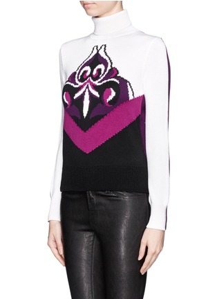 Front View - Click To Enlarge - EMILIO PUCCI - Intarsia Suzani wool sweater