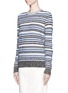 Front View - Click To Enlarge - PROENZA SCHOULER - Textured stripe sweater
