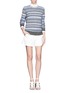 Figure View - Click To Enlarge - PROENZA SCHOULER - Textured stripe sweater