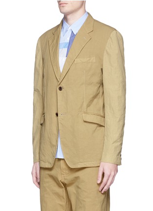 Front View - Click To Enlarge - COMME DES GARÇONS HOMME - Garment dyed Oxford soft blazer