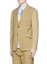 Front View - Click To Enlarge - COMME DES GARÇONS HOMME - Garment dyed Oxford soft blazer