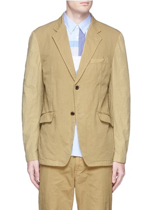 Main View - Click To Enlarge - COMME DES GARÇONS HOMME - Garment dyed Oxford soft blazer