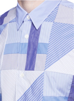 Detail View - Click To Enlarge - COMME DES GARÇONS HOMME - Stripe patchwork shirt
