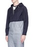Front View - Click To Enlarge - COMME DES GARÇONS HOMME - Colourblock zip hoodie