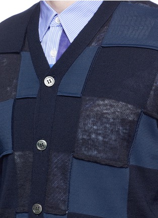 Detail View - Click To Enlarge - COMME DES GARÇONS HOMME - Patchwork front cardigan