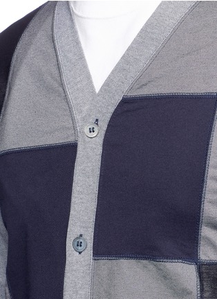 Detail View - Click To Enlarge - COMME DES GARÇONS HOMME - Patchwork jersey cardigan