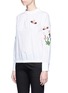 Front View - Click To Enlarge - HELEN LEE - Flying bunny and floral embroidered blouse