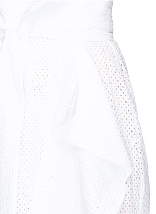 Detail View - Click To Enlarge - MARYSIA - 'Seahaven' ruffle broderie anglaise wrap skirt