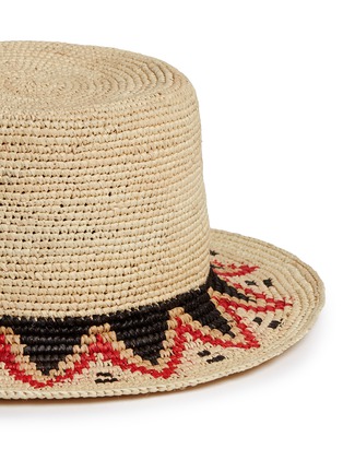 Detail View - Click To Enlarge - SENSI STUDIO - Hippie woven toquilla straw boater hat