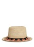Main View - Click To Enlarge - SENSI STUDIO - Hippie woven toquilla straw boater hat