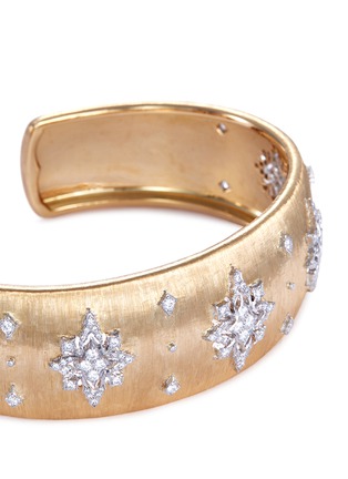 Detail View - Click To Enlarge - BUCCELLATI - Diamond floral 18k gold cuff
