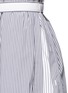 Detail View - Click To Enlarge - VICTORIA, VICTORIA BECKHAM - Contrast stripe belted poplin dress