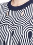 Detail View - Click To Enlarge - VICTORIA, VICTORIA BECKHAM - Swirl stripe cutout sweater