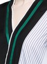Detail View - Click To Enlarge - VICTORIA, VICTORIA BECKHAM - Asymmetric stripe crossover front shirt