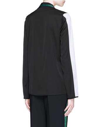 Back View - Click To Enlarge - VICTORIA, VICTORIA BECKHAM - Asymmetric stripe crossover front shirt