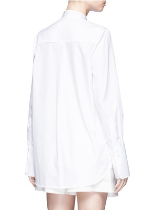 Back View - Click To Enlarge - VICTORIA, VICTORIA BECKHAM - Palm tree embroidered patch cotton shirt