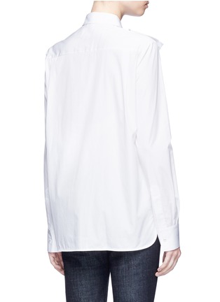 Back View - Click To Enlarge - VICTORIA, VICTORIA BECKHAM - Knot front cotton poplin shirt
