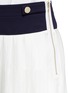 Detail View - Click To Enlarge - VICTORIA, VICTORIA BECKHAM - Contrast waistband pleated midi skirt