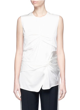 Main View - Click To Enlarge - VICTORIA, VICTORIA BECKHAM - Knot front silk satin panel top