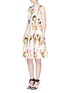Figure View - Click To Enlarge - - - Ice cream print gathered poplin sleeveless dress