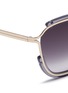 Detail View - Click To Enlarge - CHLOÉ - 'Jayme' metal temple square resin sunglasses