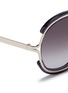 Detail View - Click To Enlarge - CHLOÉ - 'Jayme' metal temple round resin sunglasses