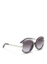 Figure View - Click To Enlarge - CHLOÉ - 'Jayme' metal temple round resin sunglasses