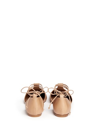 Back View - Click To Enlarge - VINCE - 'Noella' leather lace-up d'Orsay flats