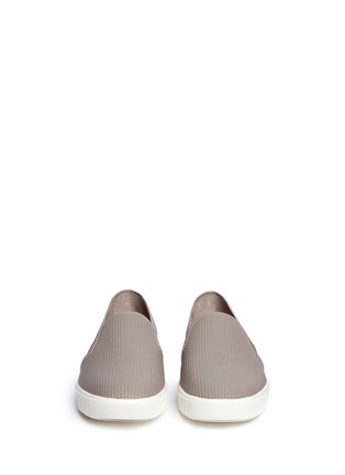 Front View - Click To Enlarge - VINCE - 'Blair' perforated leather skate slip-ons