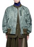 Main View - Click To Enlarge - SACAI - Double layer flannel and nylon bomber jacket