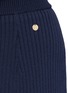 Detail View - Click To Enlarge - MUVEIL - Stripe hem back split knit pencil skirt