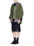 Figure View - Click To Enlarge - MUVEIL - Reversible gathered sleeve mesh bomber jacket