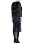 Back View - Click To Enlarge - TOGA ARCHIVES - Mesh hem faux fur nylon dress