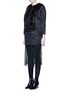 Front View - Click To Enlarge - TOGA ARCHIVES - Mesh hem faux fur nylon dress