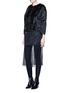 Figure View - Click To Enlarge - TOGA ARCHIVES - Mesh hem faux fur nylon dress